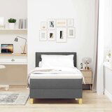  Krevet s podnicom s madracem &amp LED tamno siva 90x190 cm tkanina | shoptok.hr