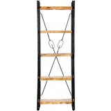 Maison Chic Knjižna omara - Knjižni regal 5-nadstropna 60x30x180 cm trden mangov les, (21724979) | Shoptok.si