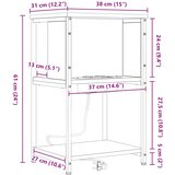  Noćni ormar 2 pcs Sonoma hrast 38 x 31 x 61 cm | shoptok.hr