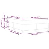  Posteljni okvir z vzmetnico Kapučino 140 x 200 cm Umetna koža | Shoptok.si