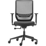 TrendOffice Pisarniški vrtljivi stol TO-SYNC Work AUTO mrežasto naslonjalo za hrbet, s kolesi, črne barve Cene