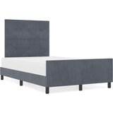  Postelja Temno Siva 120x190 cm Žamet, (22049929) | Shoptok.si