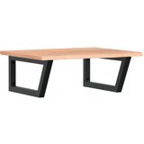 vidaXL Zidna polica za Lavabo - Umivaonik od čelika i masivne hrastovine | shoptok.hr