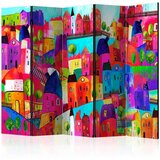  Paravan u 5 dijelova - Rainbow-hued town II [Room Dividers] 225x172 Cijene