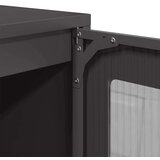 vidaXL Komoda črna 100,5x39x107 cm hladno valjano jeklo | Shoptok.si