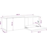  Zidni TV ormarići 2 kom boja sivog hrasta 100x30x30 cm drveni | shoptok.hr