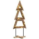 vidaXL Božično drevo z stojalom Rjava 150 cm Trdna tikovina | Shoptok.si
