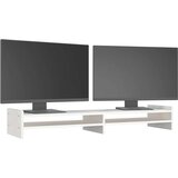  Stalak za monitor bijeli 100x27x15 cm od masivne borovine | Eponuda.ba