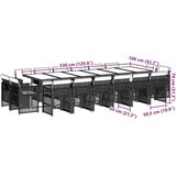 vidaXL 17-dijelni vrtni blagovaonski set s jastucima poliratan sivi | shoptok.hr