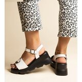 Gemre White wedge sandals in eco leather Maddison | ePonuda.com