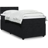 vidaXL Box spring postelja z vzmetnico črna 80x200 cm žamet, (21309978) | Shoptok.si