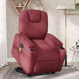 Maison Chic masažni naslanjač - Relax naslanjač s funkcijo vstajanja vinsko rdeče blago, (22062322) | Shoptok.si