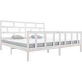  Posteljni okvir bel iz borovine 200x200 cm, (20644935) | Shoptok.si