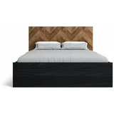 Marckeric Crni bračni krevet s prostorom za odlaganje 160x200 cm Gio -
