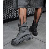 Gemre Black leather insulated lace-up ankle boots Karino | Eponuda.ba