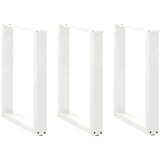  Noge za jedilno mizo v obliki črke U, 3 kosi, bele barve, 70 x (72-73) cm, jeklo | Shoptok.si