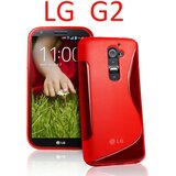  Gumijasti / gel etui S-Line za LG G2 - rdeči Cene