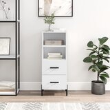 vidaXL Komoda sjajna bijela 34 5 x 34 x 90 cm od konstruiranog drva | shoptok.hr