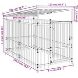  kavez za pse s krovom čelični 1,88 m² | Eponuda.ba