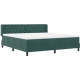  Krevet s opruga kutije Tamnozelena 200 x 180 cm Baršun | shoptok.hr