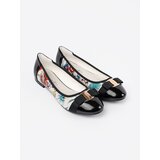 GOODIN White and black ballerinas with flowers | Shoptok.si