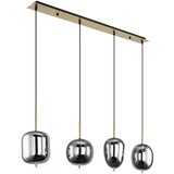 Globo Viseća LED svjetiljka Blacky I (160 W, Broj žarulja: 4 Kom., D x Š x V: 110 x 18,5 x 120 cm, mjedena, E14) | shoptok.hr
