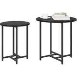 Set pomoćnih stolića 2 pcs Crni hrast | shoptok.hr