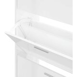 Ormarić za cipele sjajni bijeli 63x24x103 cm konstruirano drvo | Eponuda.com