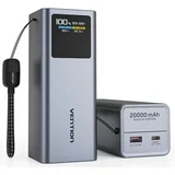 Moćni prijenosni punjač powerbank sa displejom i USB 100W 20000mAh crni
