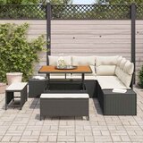  Sjedeća garnitura za vrt 8 kom. Crna poliratan 209 x 209 x 85 cm | shoptok.hr