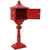  Stoječa poštna nabiralnika z vrati Rdeča 42,5 x 29,5 x 117 cm | Shoptok.si