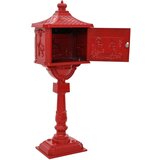  Stojeći sandučić Crvena 42 5 x 29 5 x 117 cm Liveni aluminij | shoptok.hr
