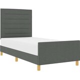 vidaXL Posteljni okvir Temno siva Inženirski les 90 x 190 cm Vzdržljiv | Shoptok.si