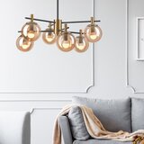  Luster na šipci LILOU 6xE14/5W/230V zlatna/crna/zadimljeno bež | Eponuda.com