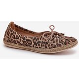 Zazoo Flat Ballerinas Made Of Natural Leather Panther Print | Shoptok.si