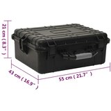  Prijenosni kovčeg crni 55x43x21 cm od PP-a | Eponuda.com