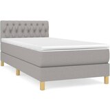 Maison Chic Box spring postelja - Vzmetna postelja z vzmetnico svetlo siva 90x200 cm blago SL12990, (21903196) Cene