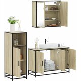  3-dijelni set kupaonskog namještaja boja hrasta sonome drveni | shoptok.hr