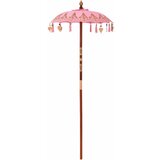 vidaXL Balineški Parasol Ružičasta x 260 cm Pamuk i čvrsto drvo | shoptok.hr