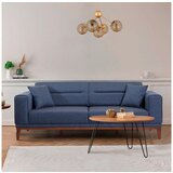 Atelier Del Sofa Temno modra raztegljiva sedežna garnitura 223 cm Liones – Cene