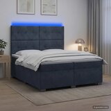 Boxspring krevet s madracem Tamnosiva 200 x 200 cm Baršun | shoptok.hr