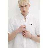 Abercrombie & Fitch Lanena srajca bela barva