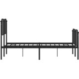 Metalni okvir kreveta s uzglavljem i podnožjem crni 120x200 cm | shoptok.hr