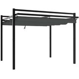 Vrtna sjenica s pomičnim krovom 3 x 3 m antracit aluminijska | shoptok.hr