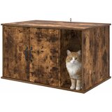  Mačja Kuća Dimljeni hrast 85 x 55 x 50 cm Konstruirano drvo | Eponuda.com