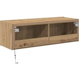 TV omarica s LED lučmi v umetnem hrastu 100x35x31 cm | Shoptok.si