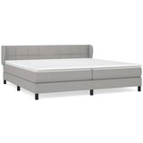 Maison Chic Box spring postelja - Vzmetna postelja z vzmetnico svetlo siva 200x200 cm blago SL7405, (21900327) | Shoptok.si