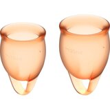 Satisfyer Feel Confident set od 2 menstrualne čašice, narandžaste — 4002071 Cene