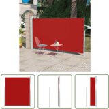  The Living Store Zložljiva stranska tenda za teraso 160x300 cm rdeča - Stranska Tenda, (21743751) | Shoptok.si