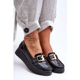 Kesi Leather moccasins on the platform with désmond black decoration | Shoptok.si